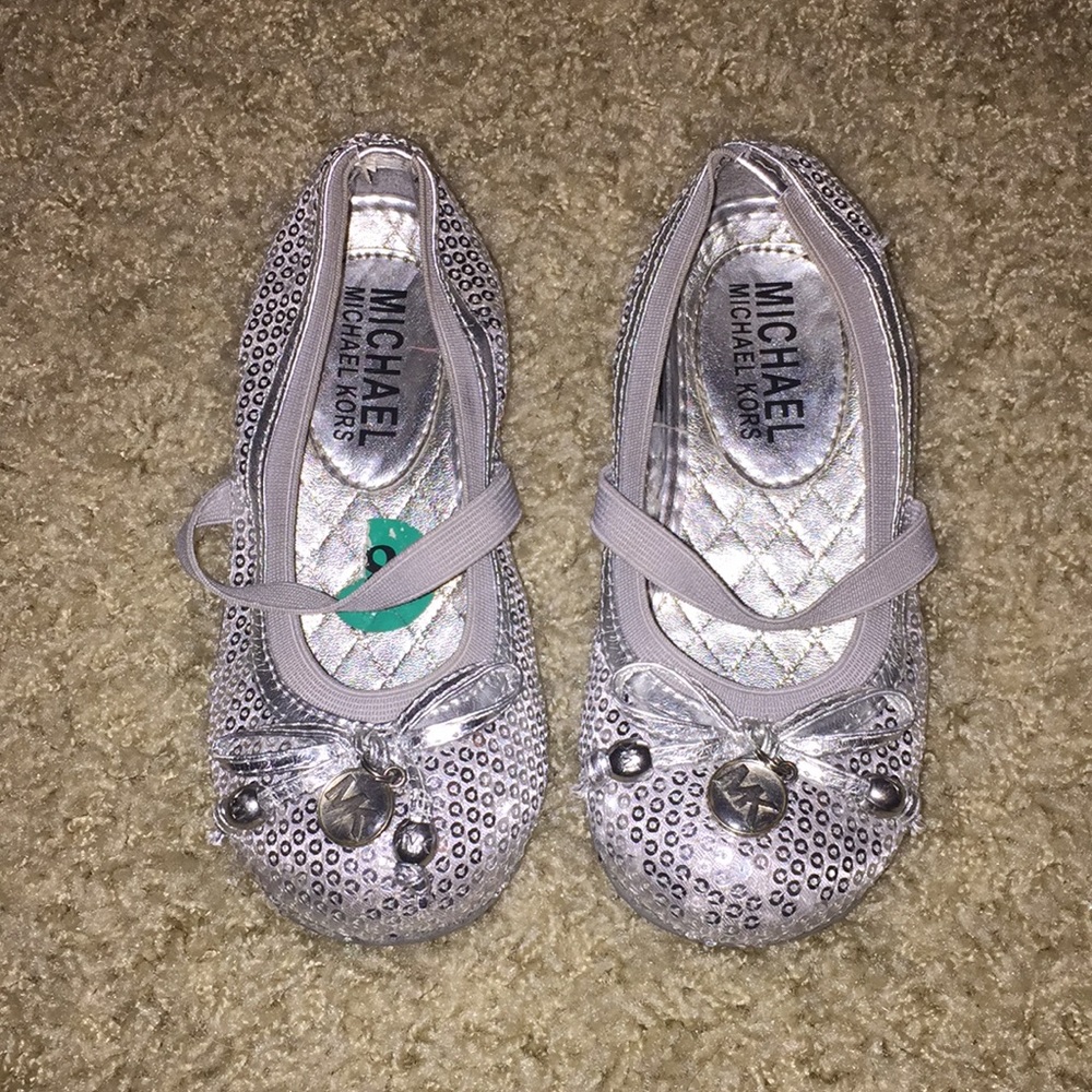 Michael Kors silver sequin shoes